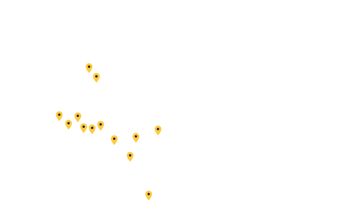 Карта географии работ